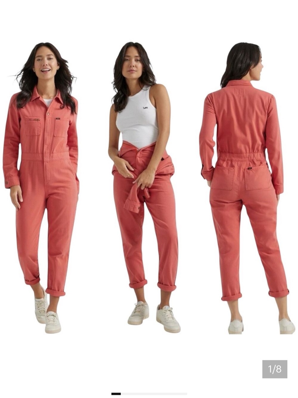 Lee X Union Alls Women's Coral Utility coveralls NWT
